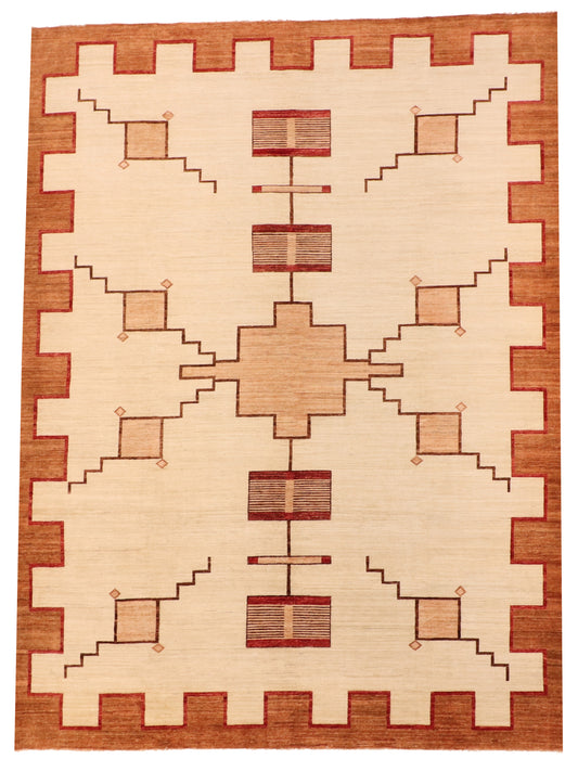 W 8.11 L 11.10 Mountain Modern 100% Wool Handmade All Over Geometric - 63947