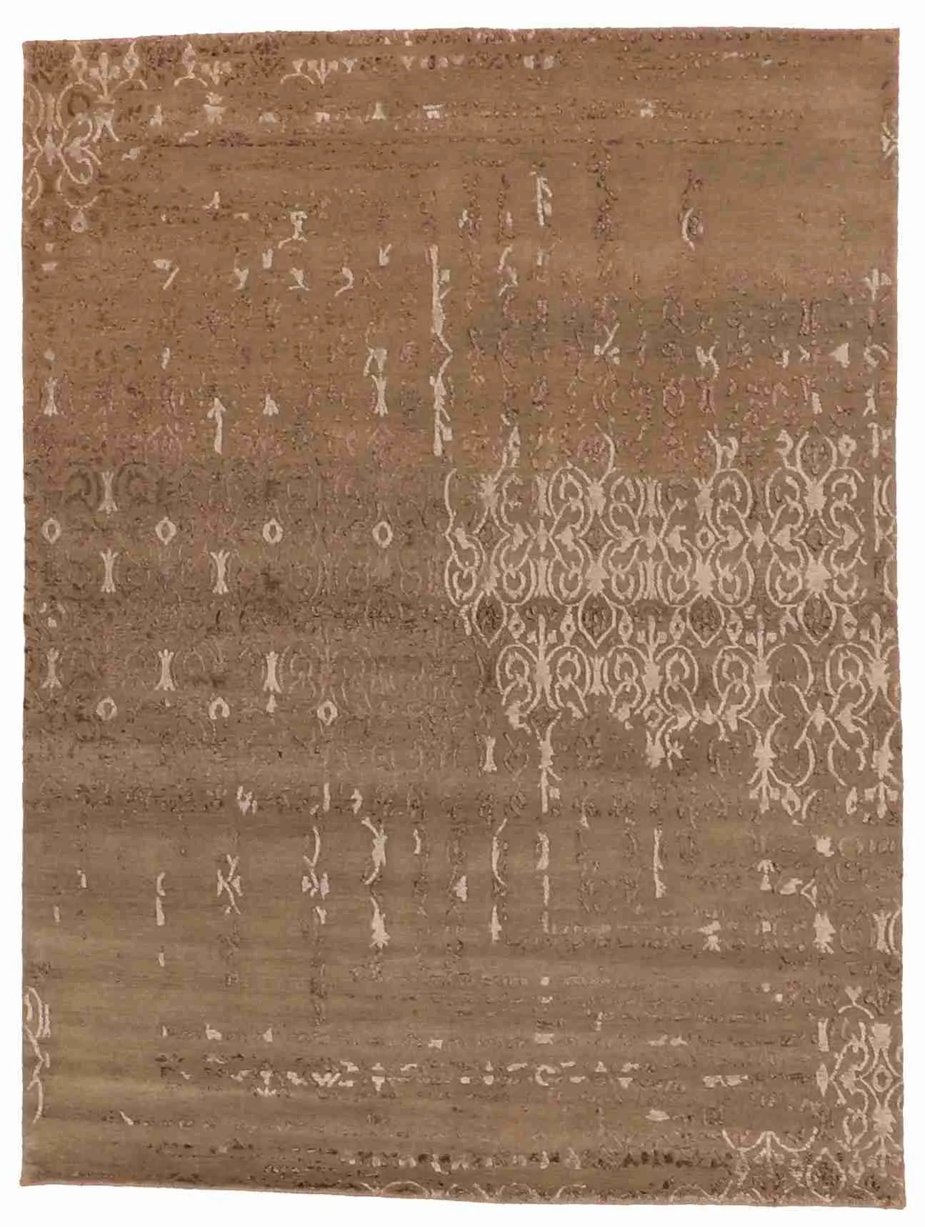 5x7 - Modern Fine/Wool/Silk All Over Rectangle - Hand Knotted Rug — 64141