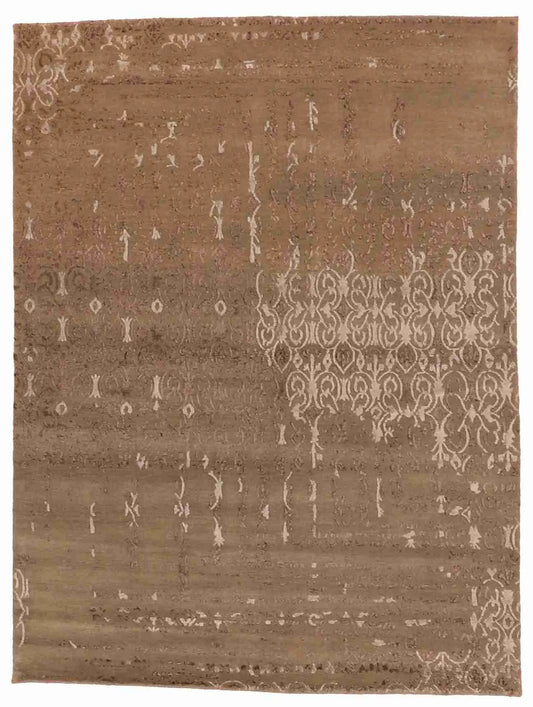 5x7 - Modern Fine/Wool/Silk All Over Rectangle - Hand Knotted Rug — 64141