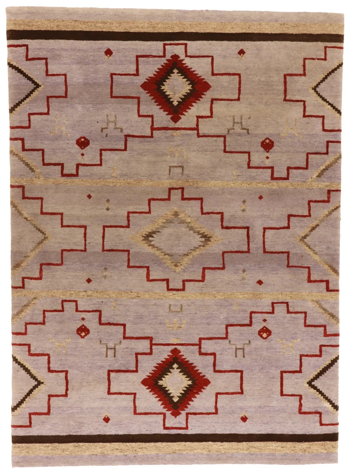 5x7 - Mountain Modern Fine/Wool All Over Rectangle - Hand Knotted Rug — 64677