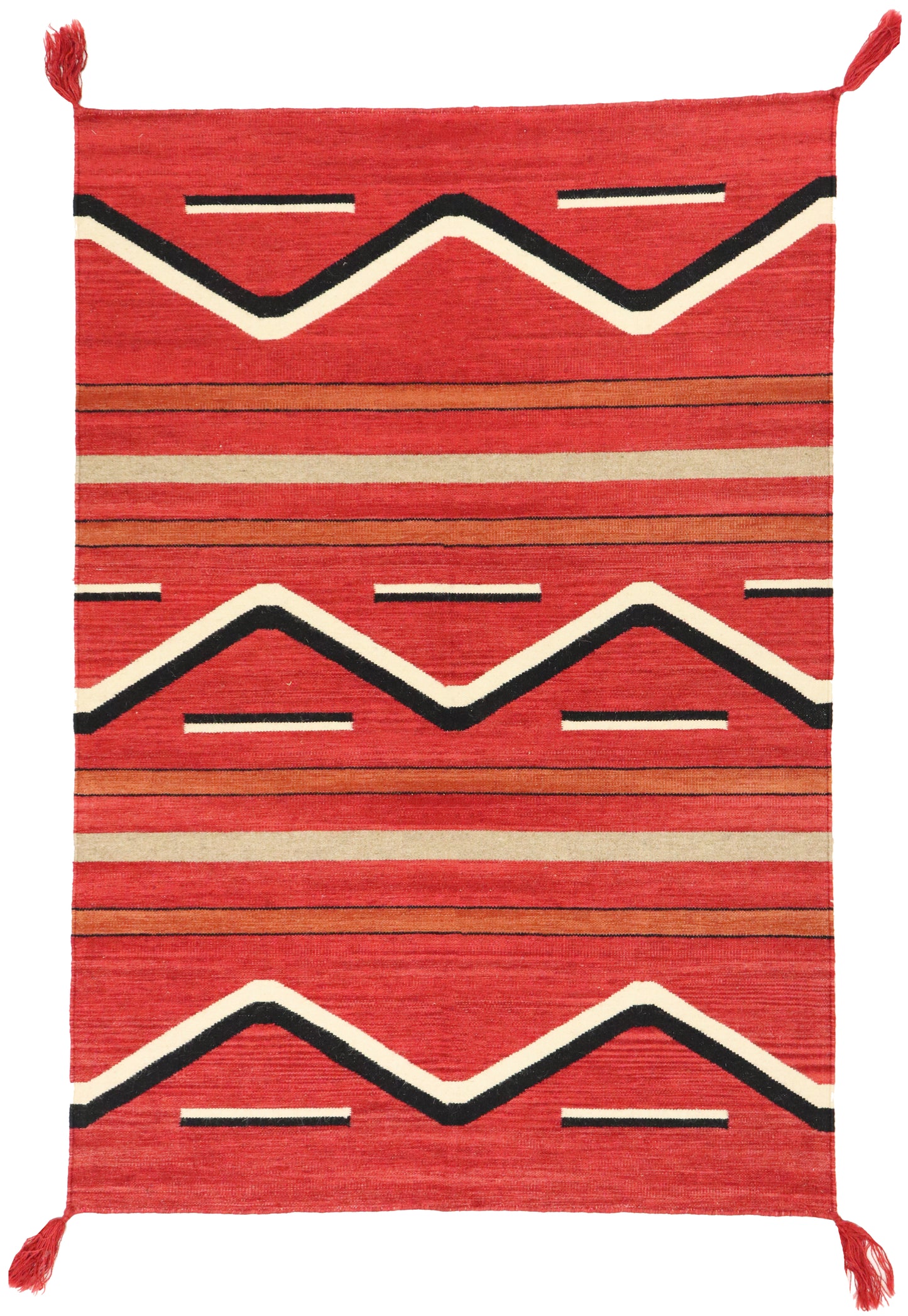 4x6 - Navajo Fine Wool All Over Rectangle - Hand Knotted Rug