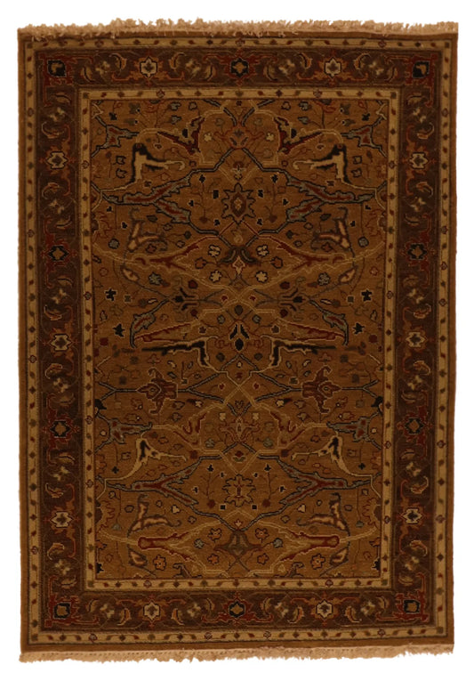 4x6 - Soumak Fine/Wool All Over Rectangle - Hand Knotted Rug — 65105