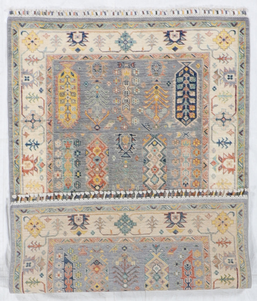 4x6 - Seneh Fine Wool All Over Rectangle - Hand Knotted Rug