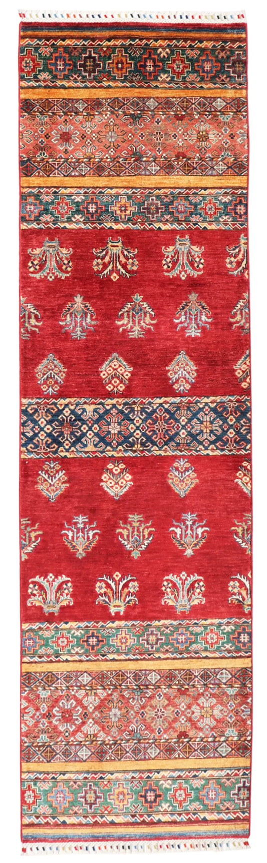 Runner - Baluch Fine All Over Rectangle - Hand Knotted Rug — 65567