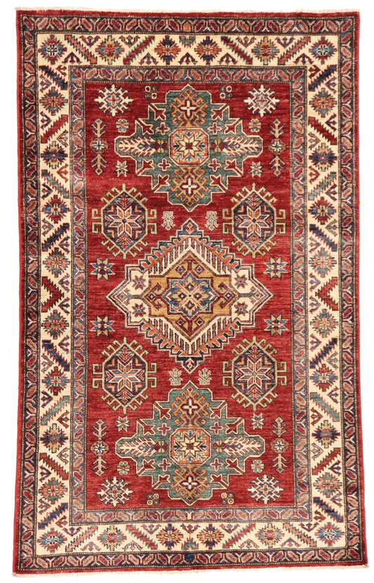 4x6 - Karajeh Fine/Wool All Over Rectangle - Hand Knotted Rug