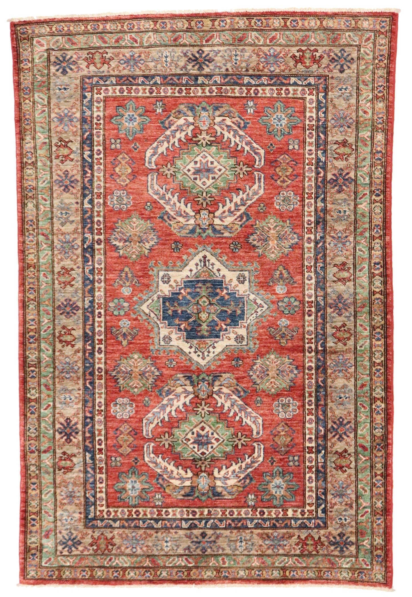 4x6 - Heriz Fine/Wool All Over Rectangle - Hand Knotted Rug