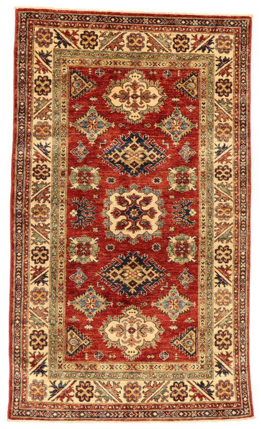4x6 - Karajeh Fine/Wool All Over Rectangle - Hand Knotted Rug