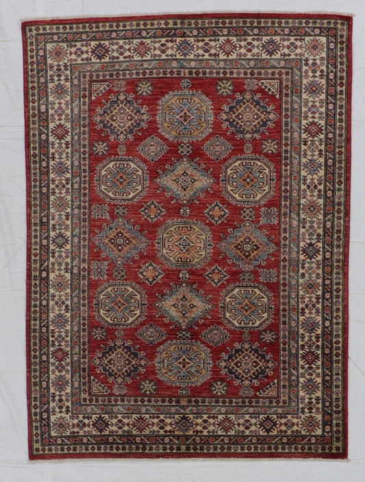 5x7 - Heriz Fine/Wool Geometric Rectangle - Hand Knotted Rug