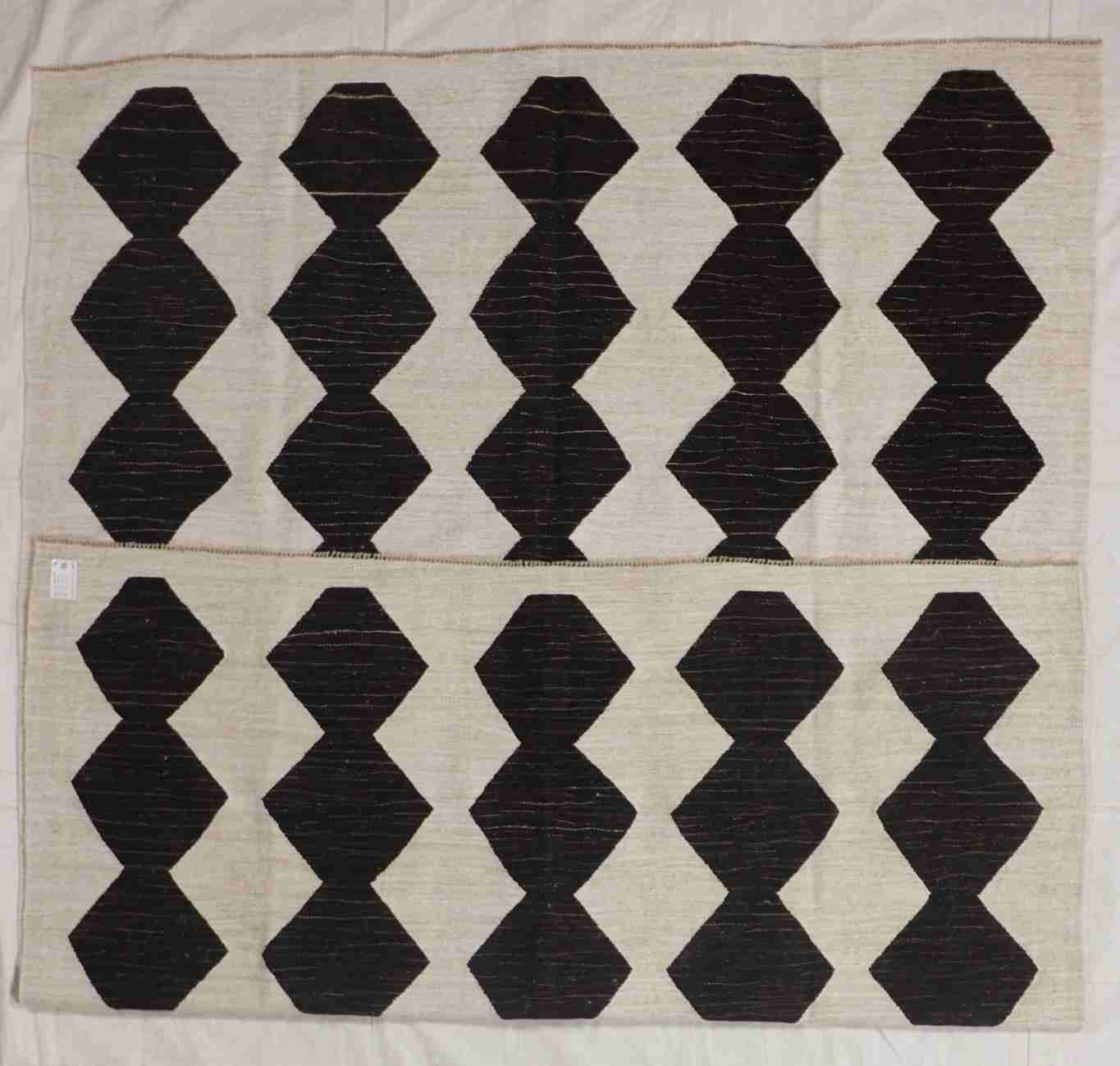 W 8.1 - L 10.10 - Modern Wool Contemporary Rectangle - Finest Hand-Knotted Quality Wool - 65735