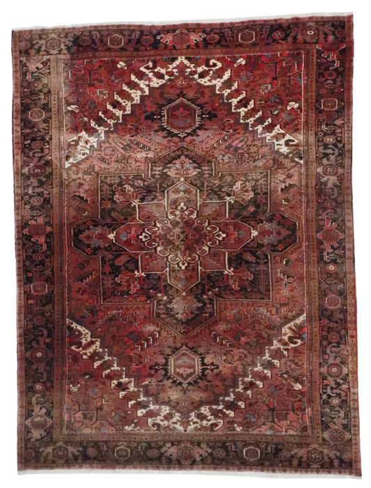 W 10.1 - L 13.2 - Heriz Fine All Over Rectangle - Hand Woven Rug - 66097