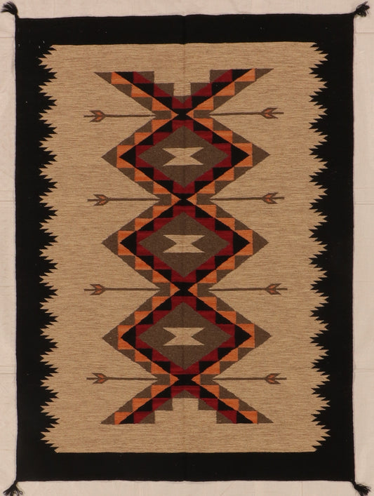 5x7 - Kilim Fine/Wool All Over Rectangle - Hand Knotted Rug