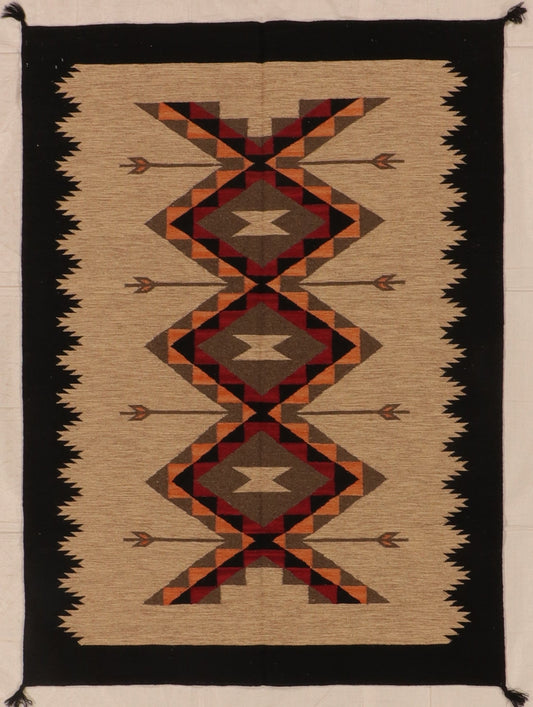 5x7 - Kilim Fine/Wool All Over Rectangle - Hand Knotted Rug