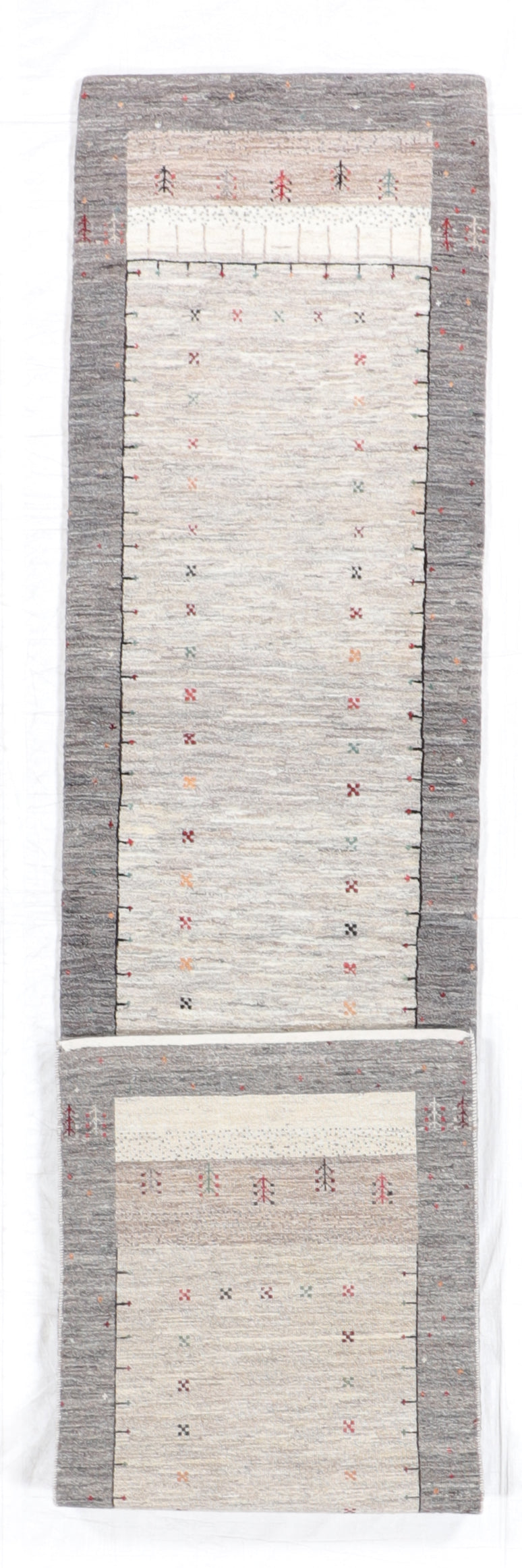2.7 x 11.8 Runner - Qashqulie Fine/Wool All Over Rectangle - Hand Knotted Rug — 66414