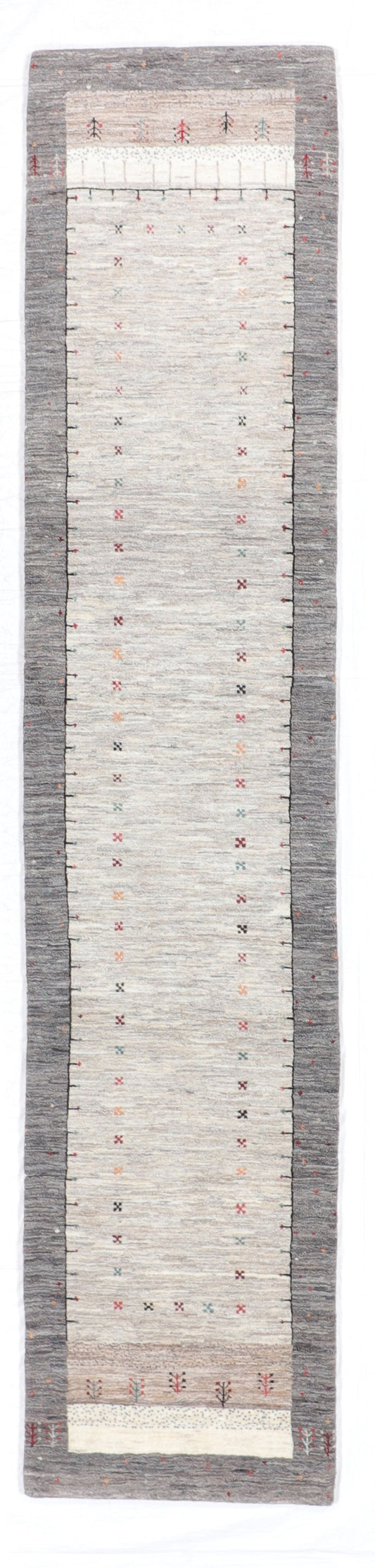 2.7 x 11.8 Runner - Qashqulie Fine/Wool All Over Rectangle - Hand Knotted Rug — 66414