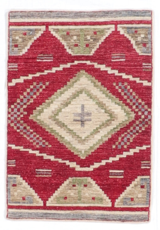 2 x 2.10 - Mountain Modern Fine/Wool All Over Rectangle - Hand Knotted Rug — 66428