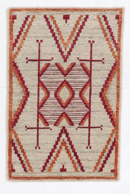 2.1 x 2.10 - Mountain Modern Fine/Wool All Over Rectangle - Hand Knotted Rug — 66435
