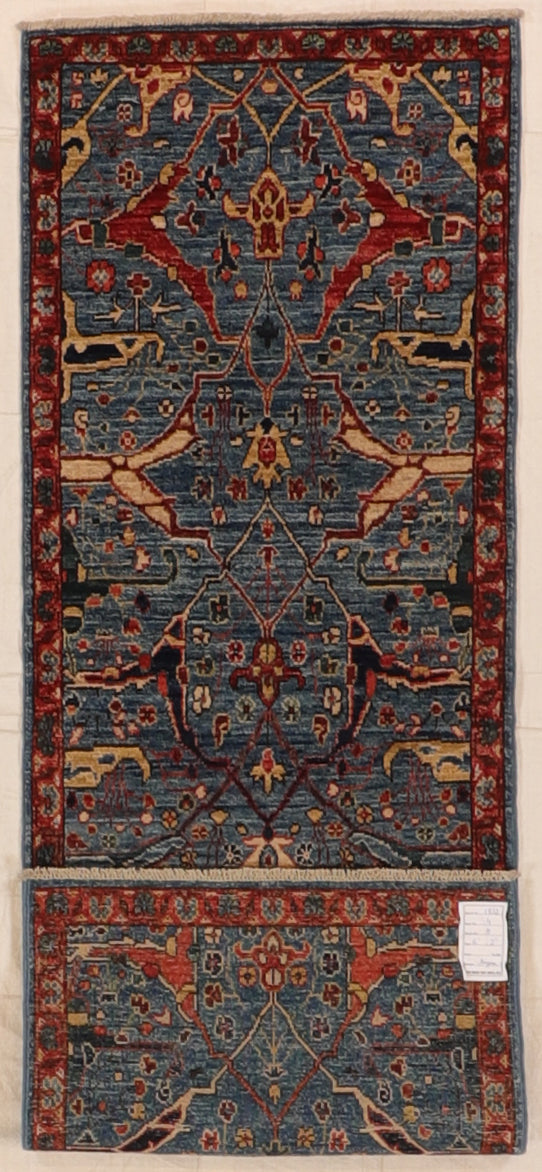 2.1 x 6.1 Runner - Bijar Fine Geometric Rectangle - Hand Knotted Rug — 66442