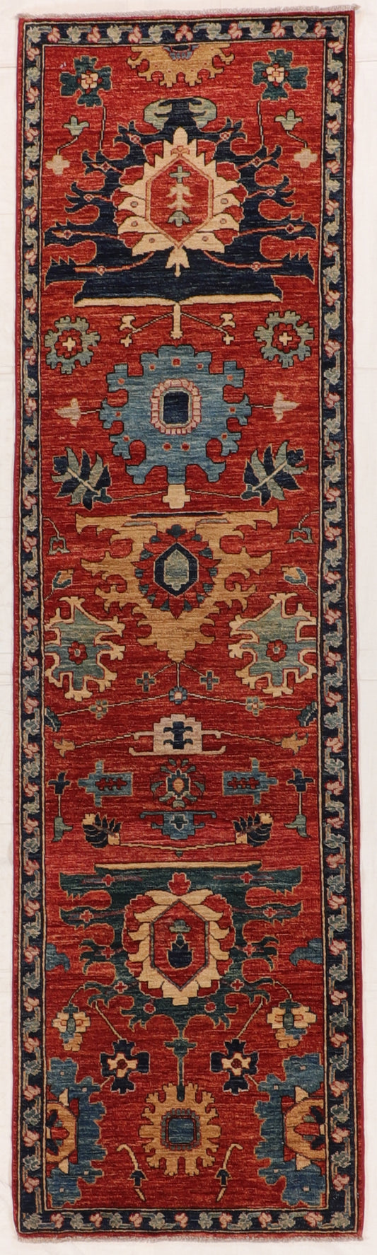 Runner -  Mahal Wool All Over Rectangle - Hand Knotted Rug
