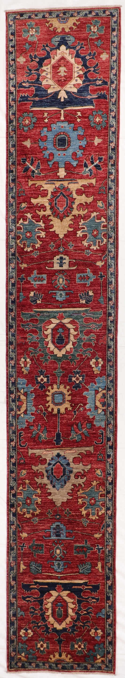 Runner -  Mahal Wool All Over Rectangle - Hand Knotted Rug