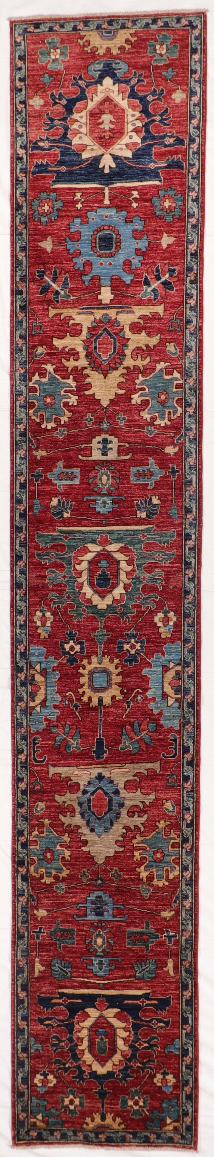 Runner -  Mahal Wool All Over Rectangle - Hand Knotted Rug — 66460