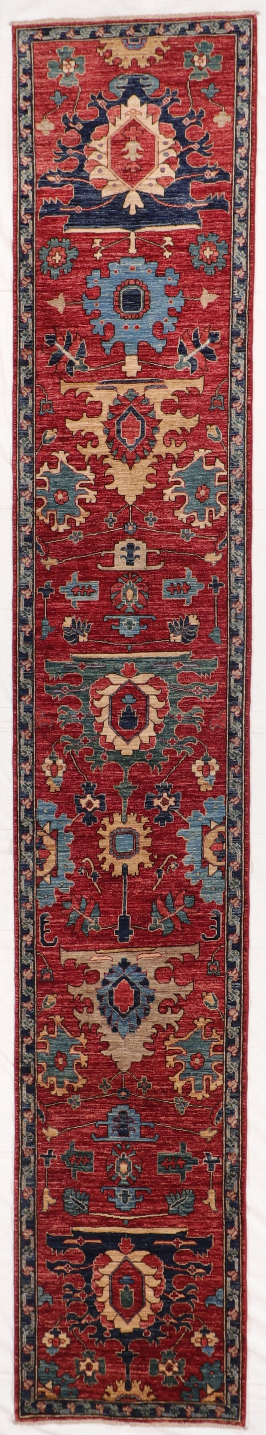 Runner -  Mahal Wool All Over Rectangle - Hand Knotted Rug — 66460