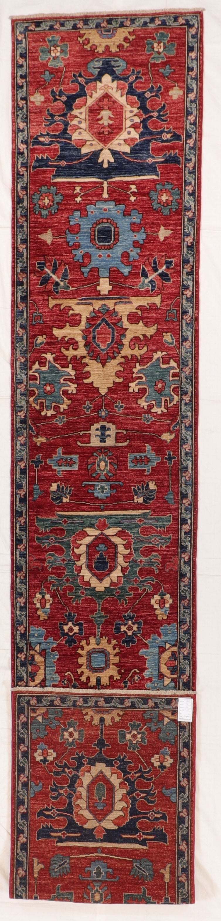 Runner -  Mahal Wool All Over Rectangle - Hand Knotted Rug — 66460