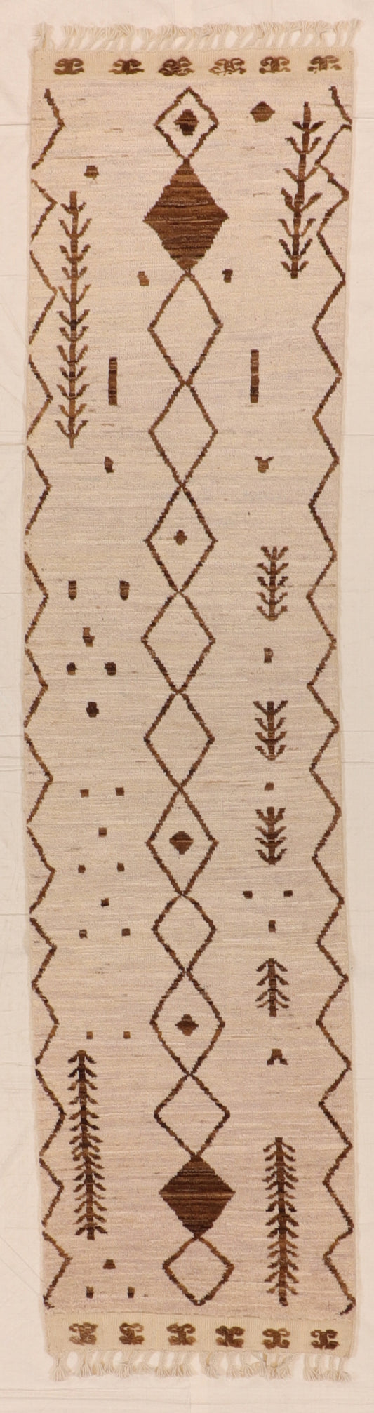 Runner - Moroccan Fine All Over Rectangle - Hand Knotted Rug
