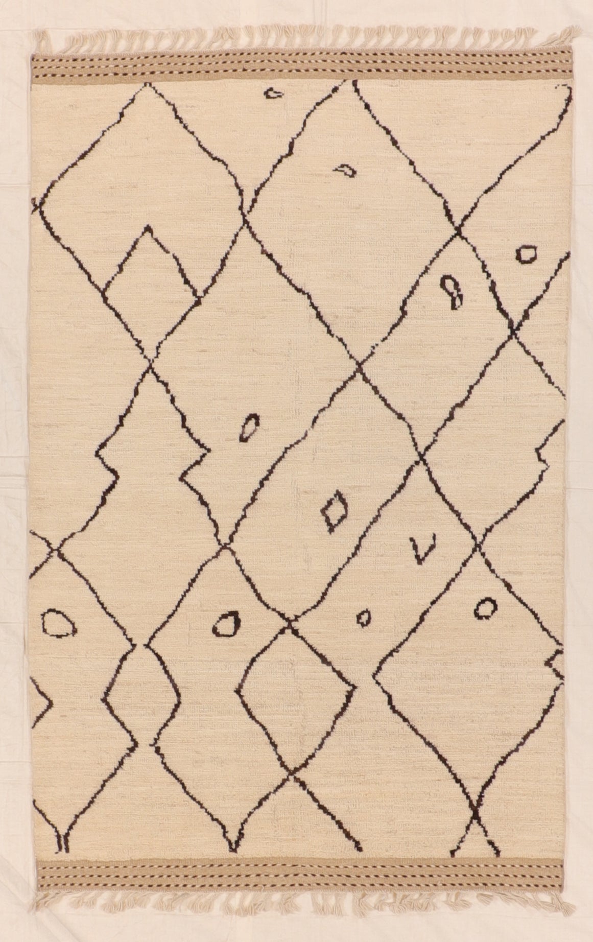 4 x 6 - Moroccan Fine All Over Rectangle - Hand Knotted Rug — 66462