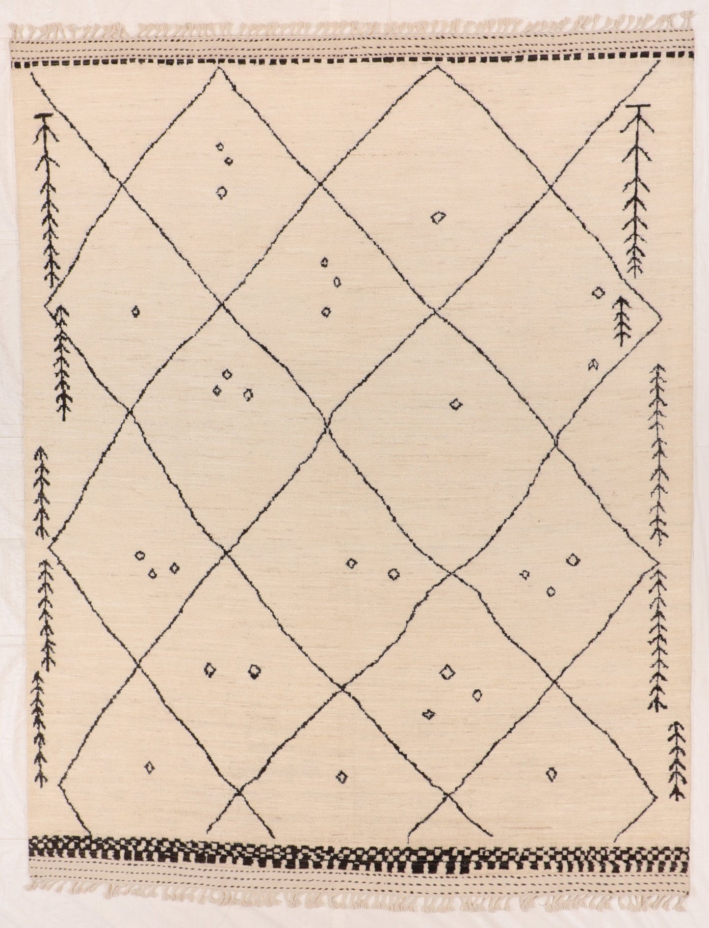 8 x 10 - Moroccan Fine All Over Rectangle - Hand Knotted Rug — 66465