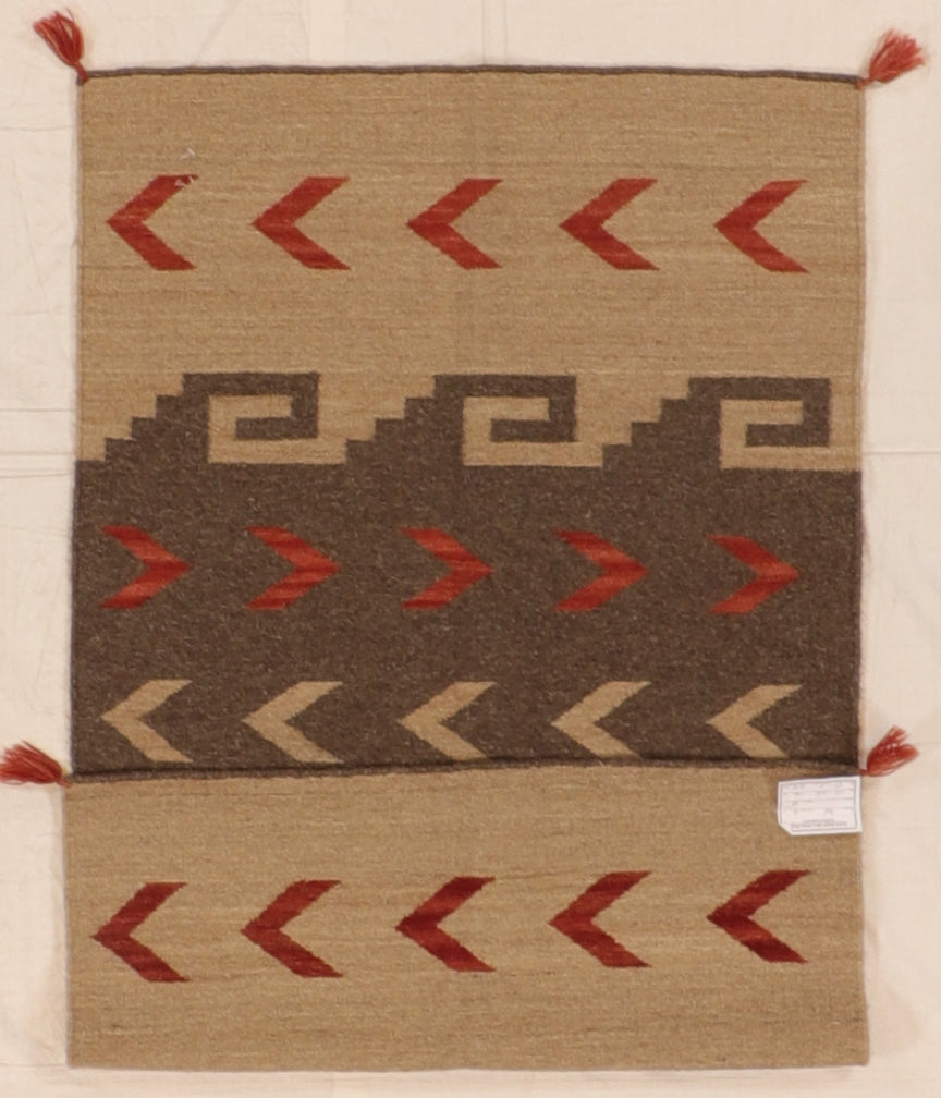 3 x 5 - Kilim Navajo Fine/Wool All Over Rectangle - Hand Knotted Rug — 66479