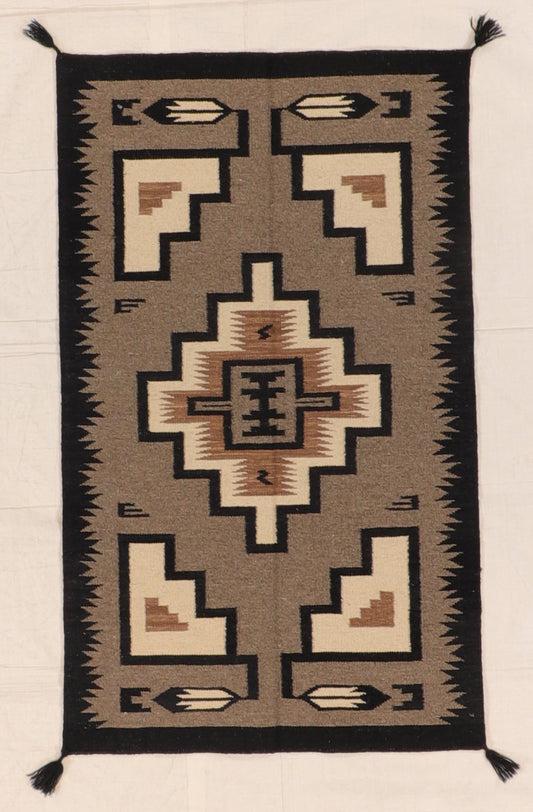 3 x 5 - Kilim Navajo Fine/Wool All Over Rectangle - Hand Knotted Rug — 66485