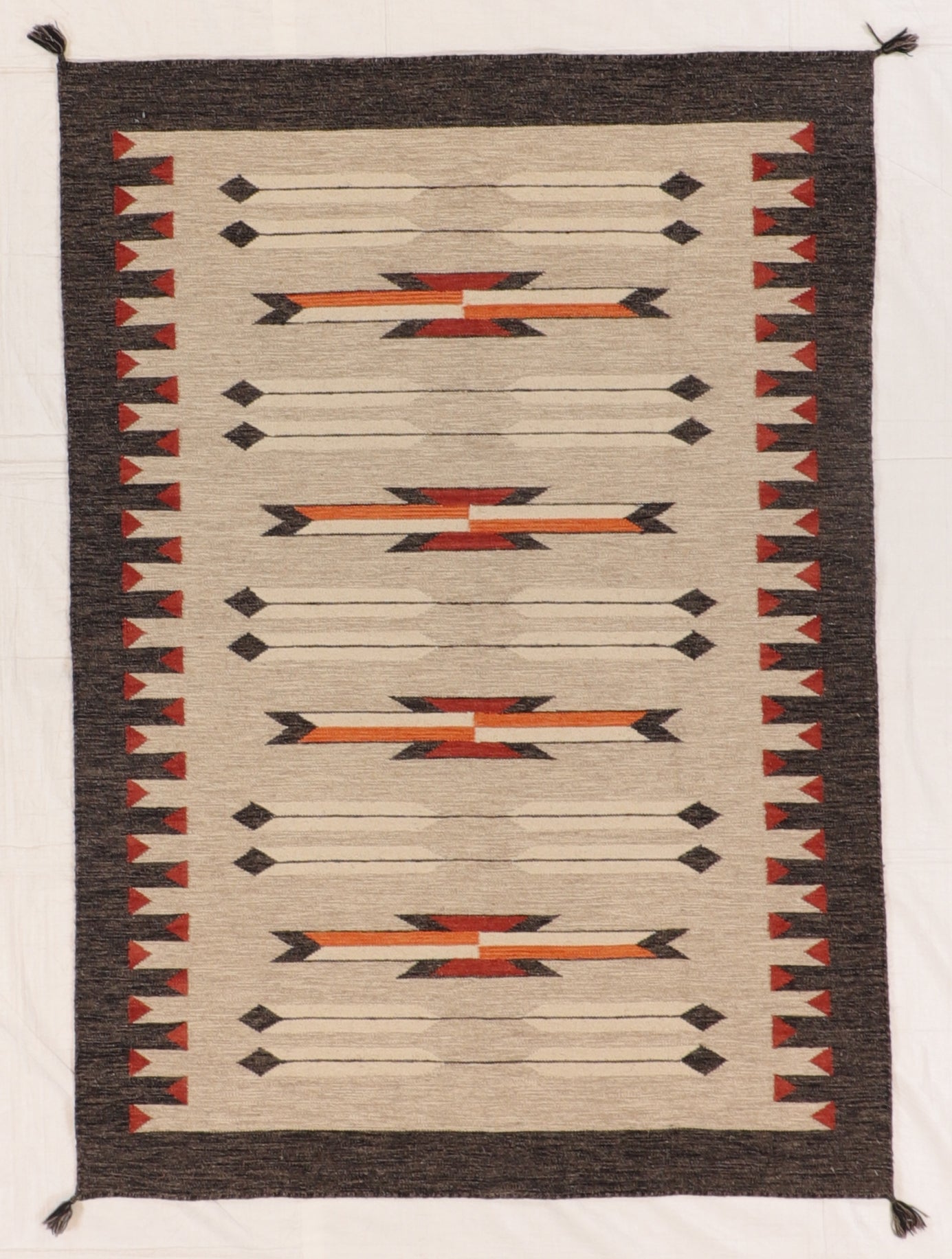 5 x 7 - Kilim Navajo Fine/Wool All Over Rectangle - Hand Knotted Rug — 66491