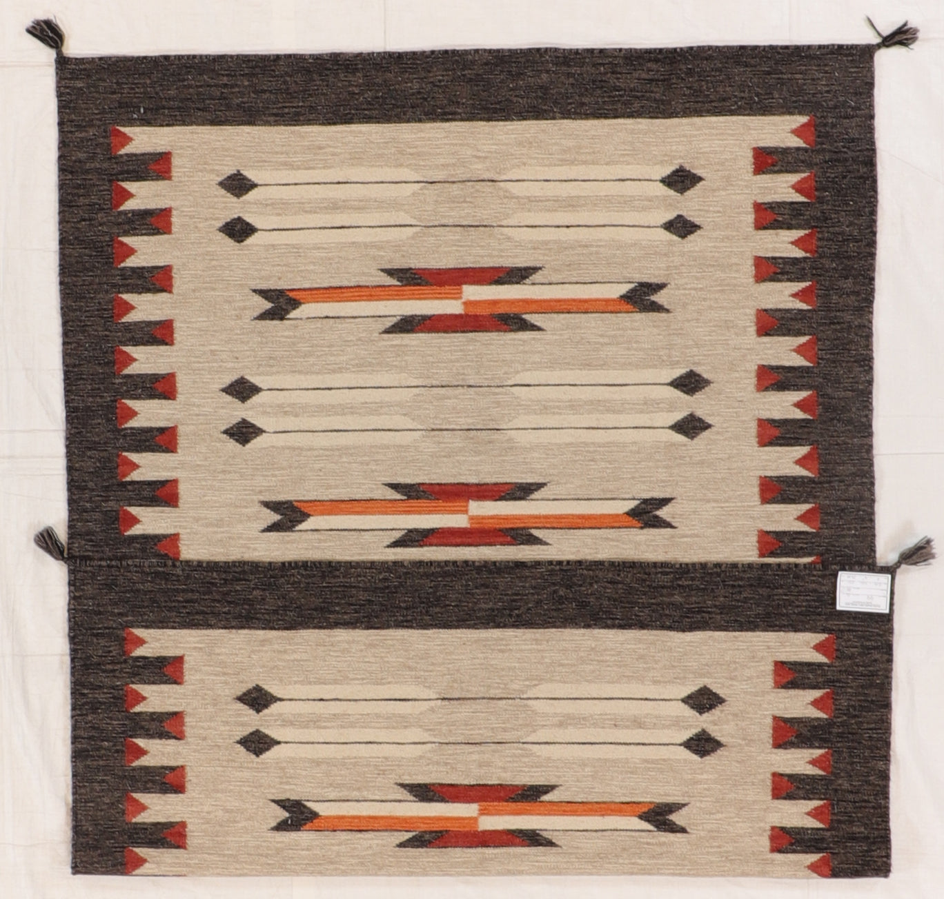 5 x 7 - Kilim Navajo Fine/Wool All Over Rectangle - Hand Knotted Rug — 66491