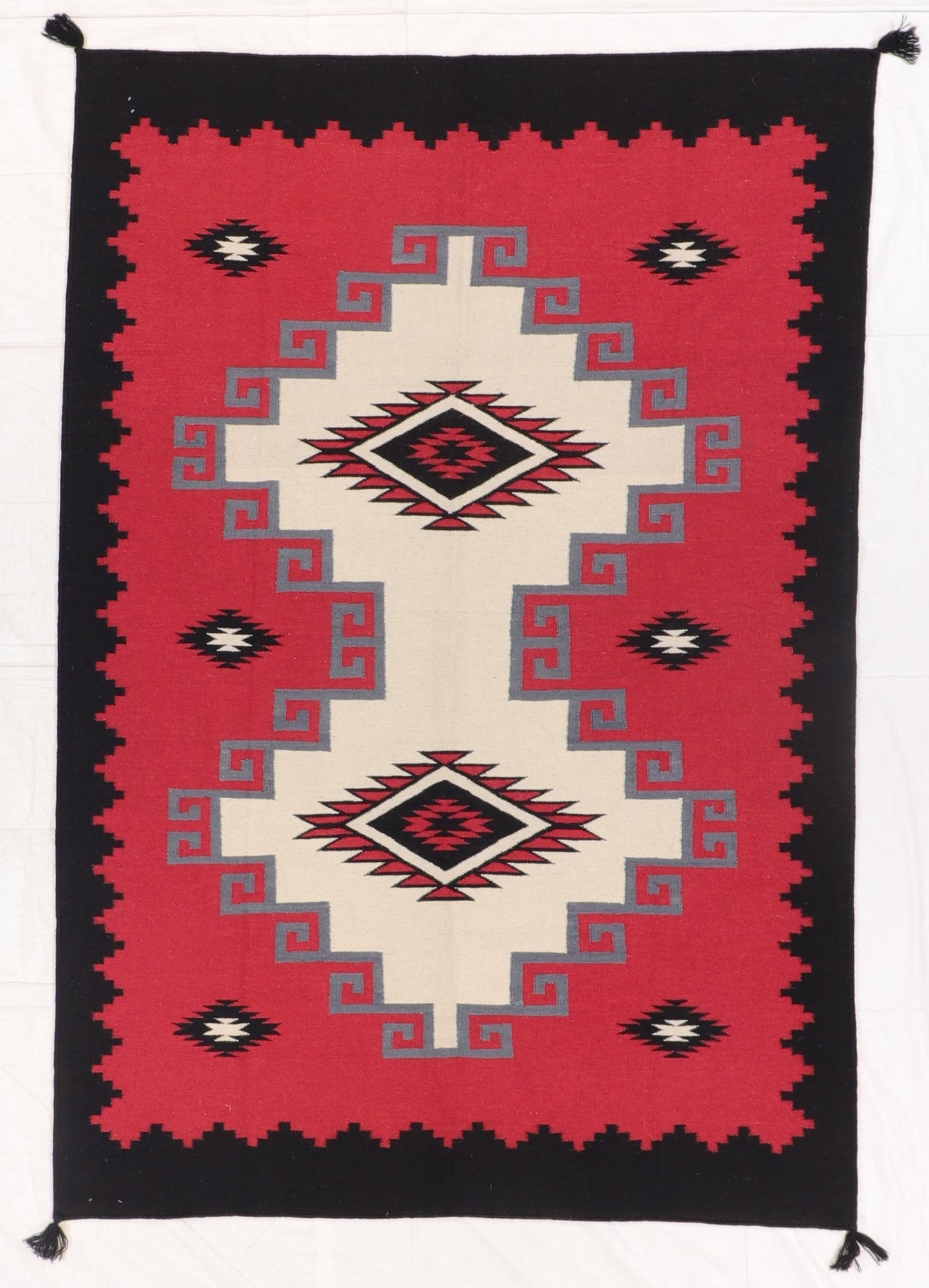6 x 9 - Kilim Navajo Fine/Wool All Over Rectangle - Hand Knotted Rug — 66497