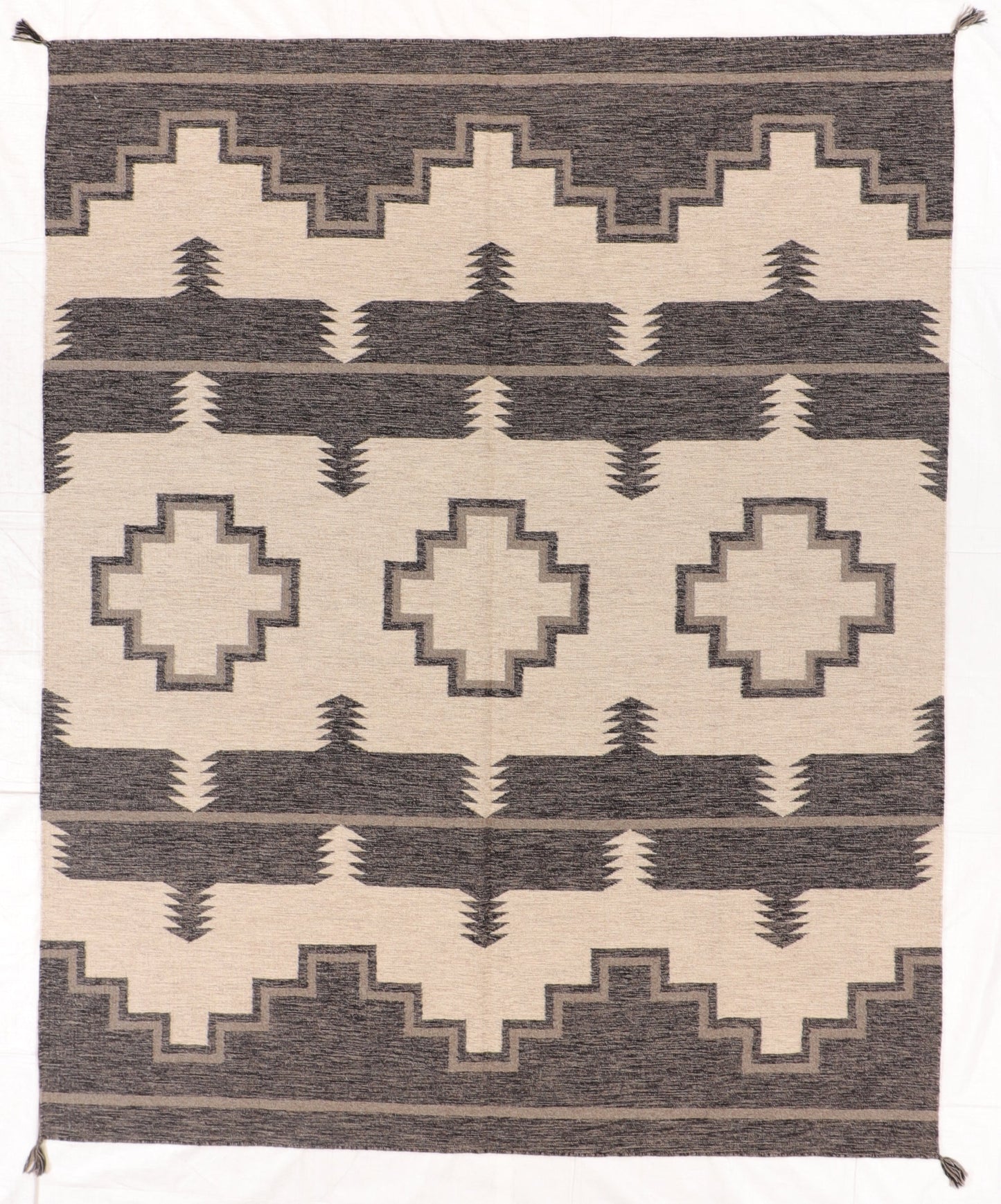 8 x 10 - Kilim Navajo Fine/Wool All Over Rectangle - Hand Knotted Rug — 66499