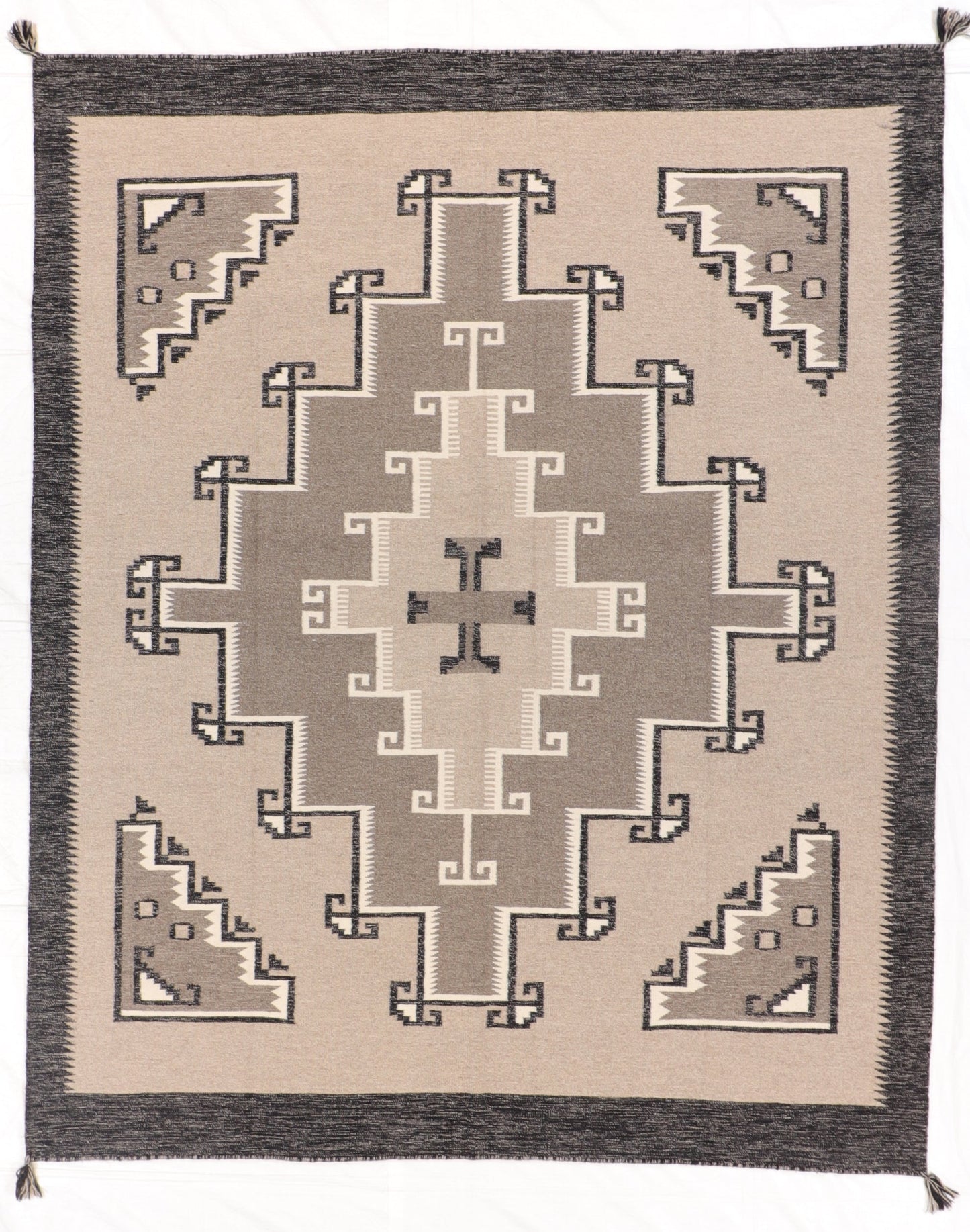 8 x 10 - Kilim Navajo Fine/Wool All Over Rectangle - Hand Knotted Rug — 66503