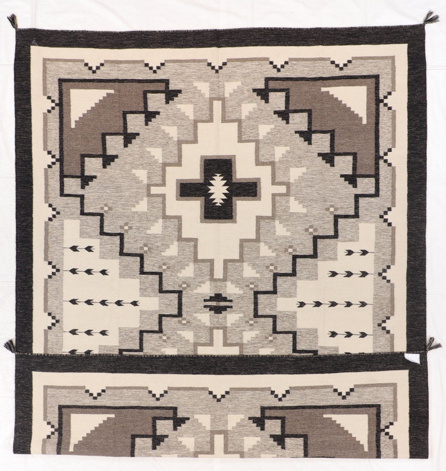 9 x 12 - Kilim Navajo Fine/Wool All Over Rectangle - Hand Knotted Rug — 66505