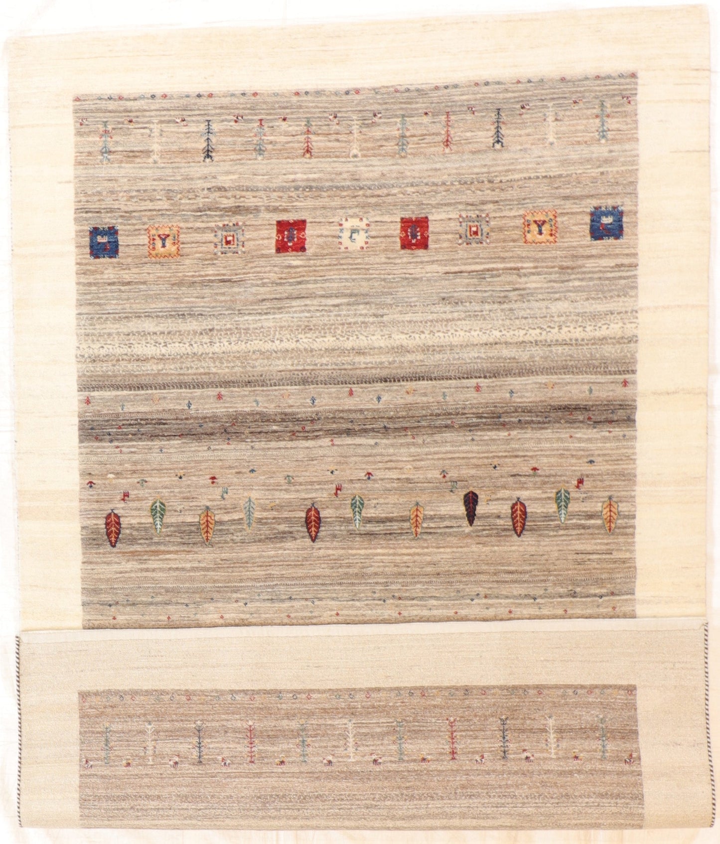 5 x 7  - Gabbeh Fine/Wool All Over Rectangle - Hand Knotted Rug — 66518