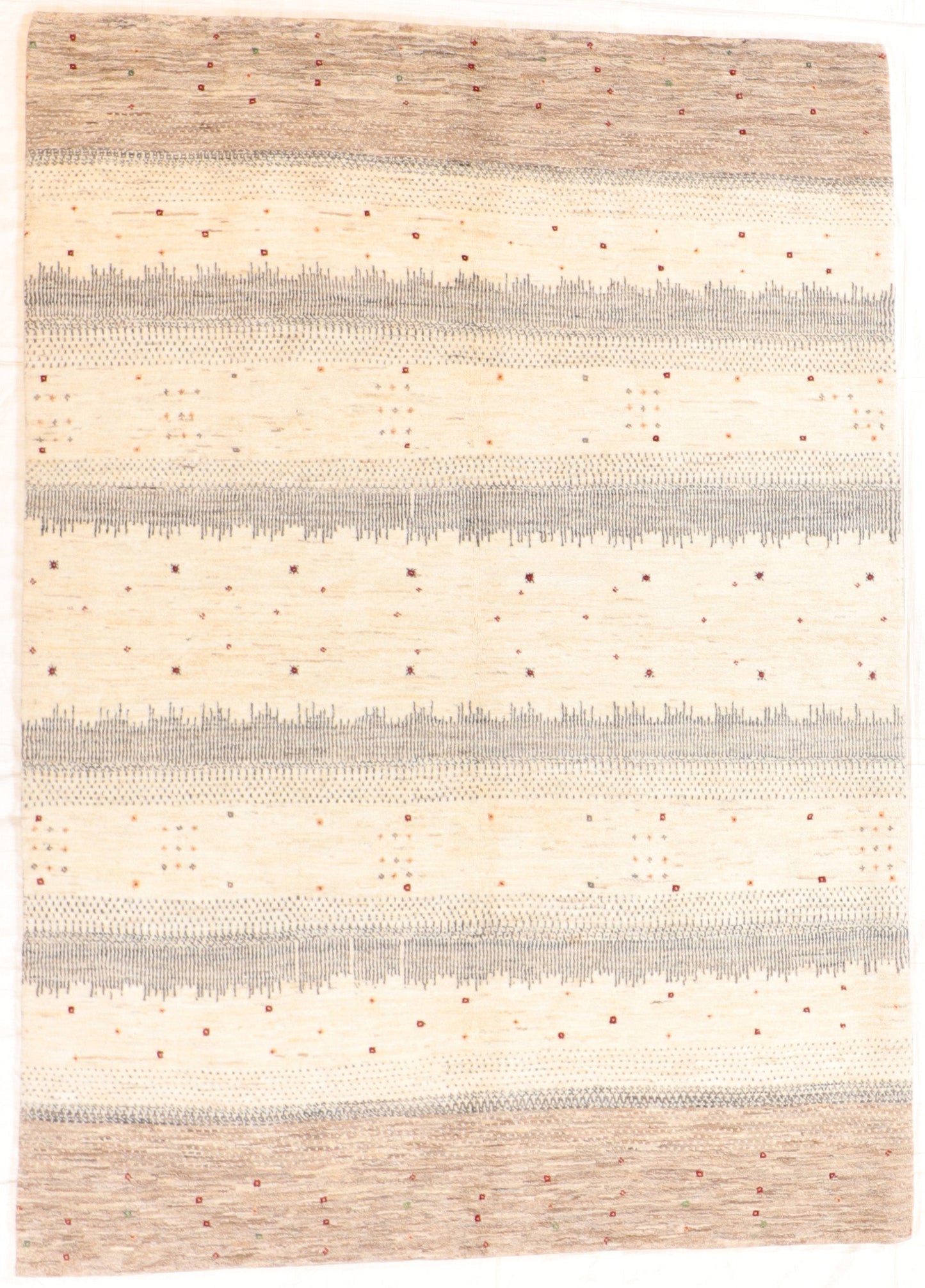 5 x 7 - Gabbeh Fine/Wool All Over Rectangle - Hand Knotted Rug — 66519