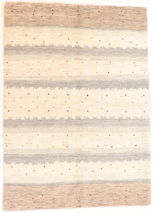 5 x 7 - Gabbeh Fine/Wool All Over Rectangle - Hand Knotted Rug — 66519