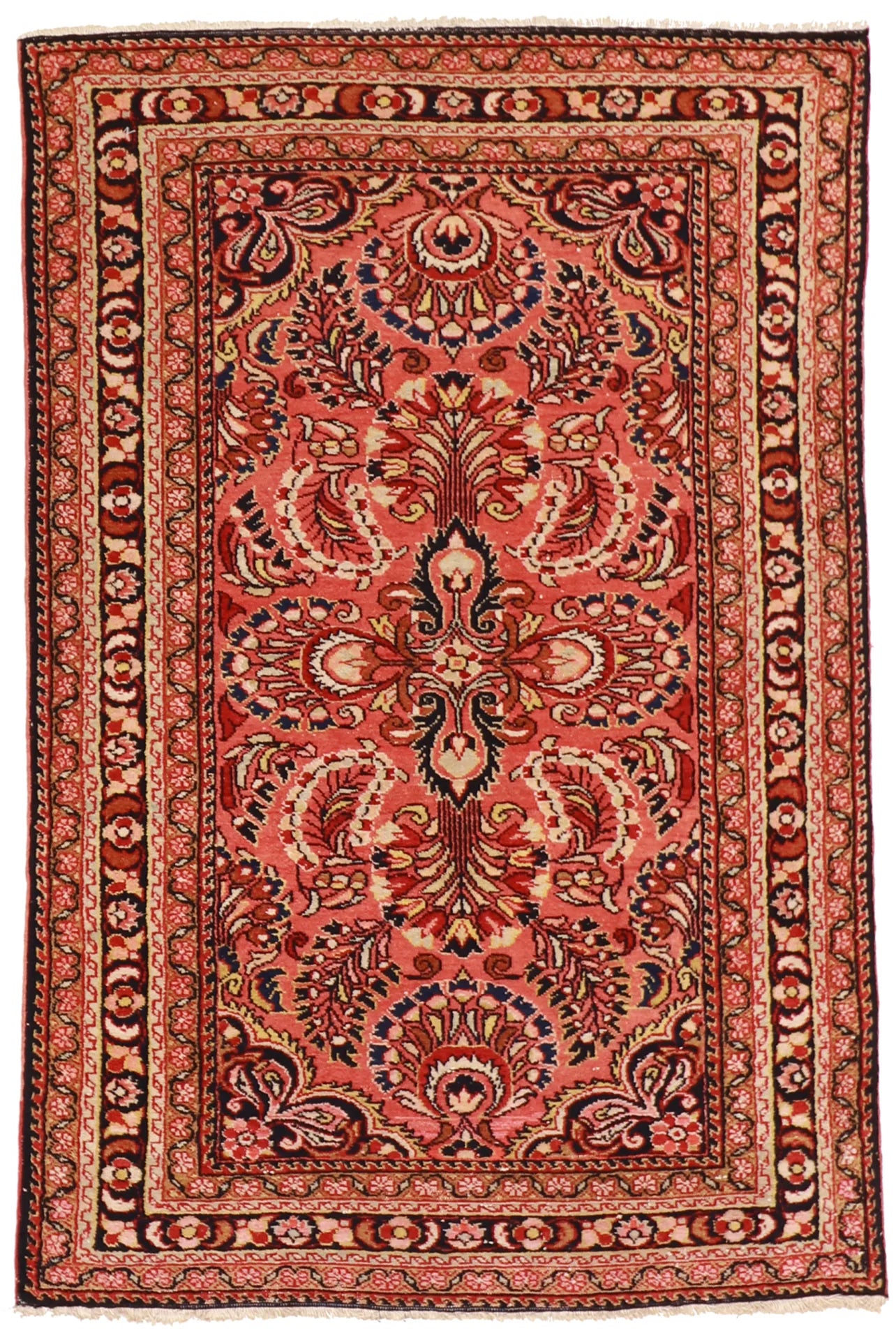 4x6 - Lillihan Fine/Wool Floral Rectangle - Hand Knotted Rug — 6751