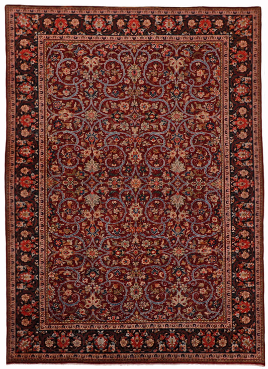 9 x 12 - Mahal Antique/Wool All Over Rectangle - Hand Knotted Rug — 8014