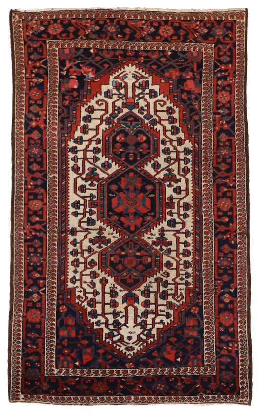 5x7 - Hamadan Fine/Wool All Over Rectangle - Hand Knotted Rug