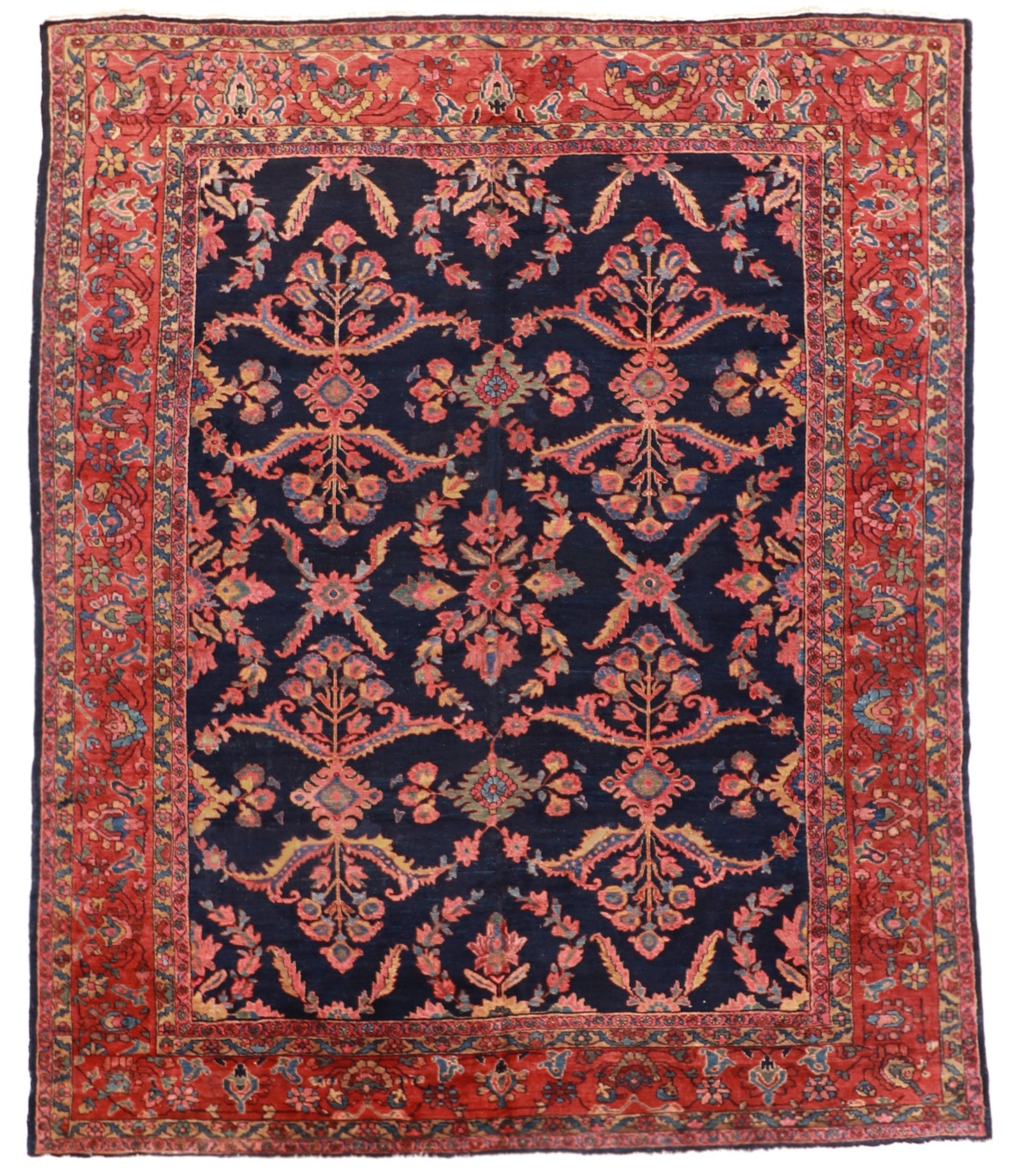 9 x 12 - Mahal Antique/Wool All Over Rectangle - Hand Knotted Rug — 8841