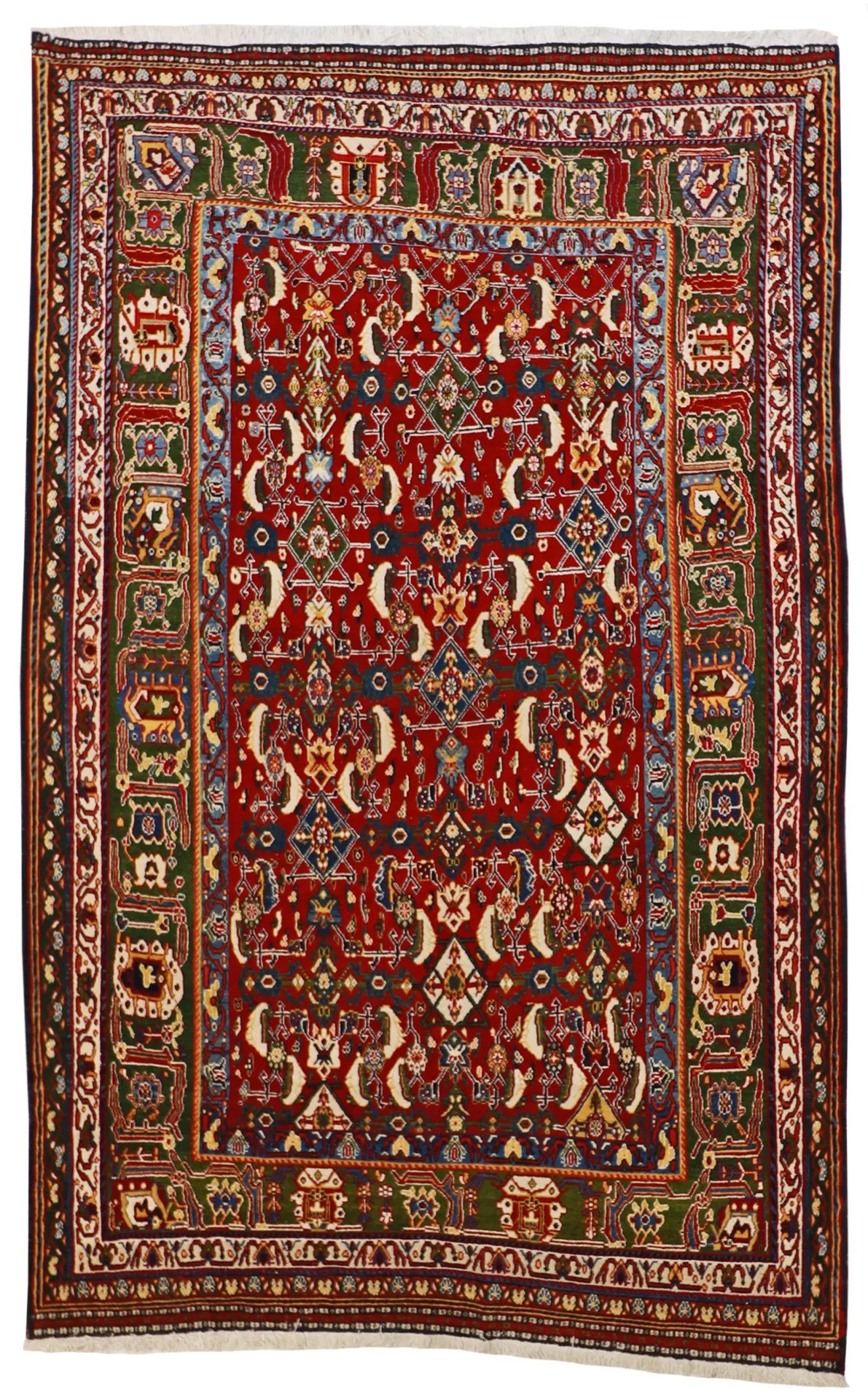 6x9 - Gashqai Wool All Over Rectangle - Hand Knotted Rug — 9022