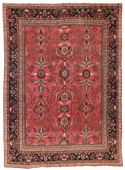 9 x 12 - Mahal Antique/Wool All Over Rectangle - Hand Knotted Rug — 9166