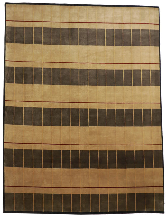 9 x12 - Modern Fine All Over Rectangle - Hand Knotted Rug