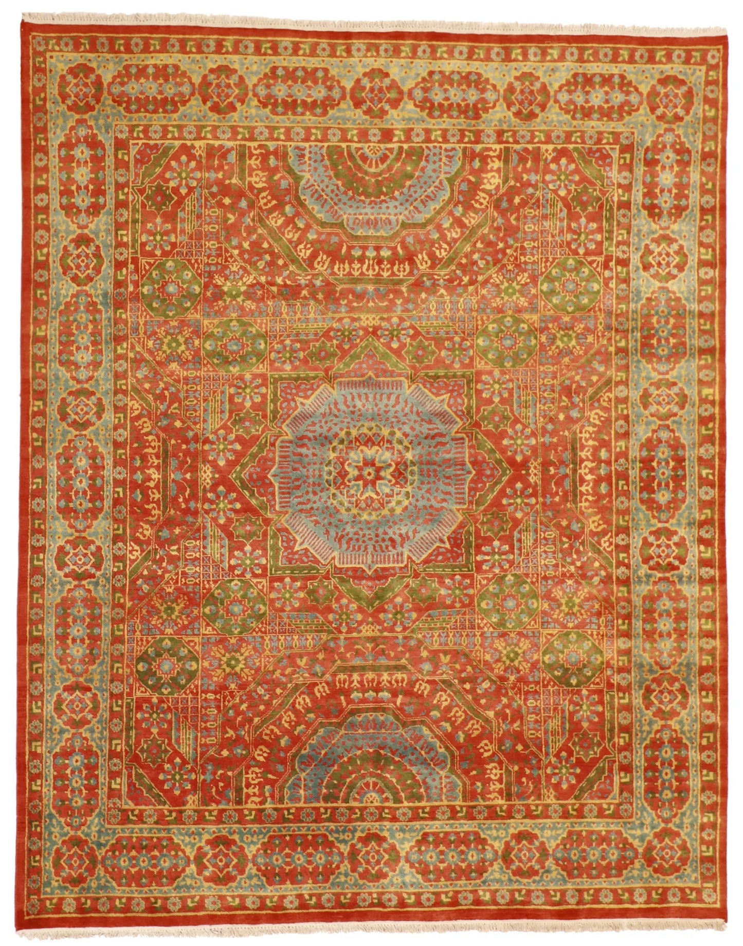 8x10 - Mamluk Wool Medallion Rectangle - Hand Knotted Rug