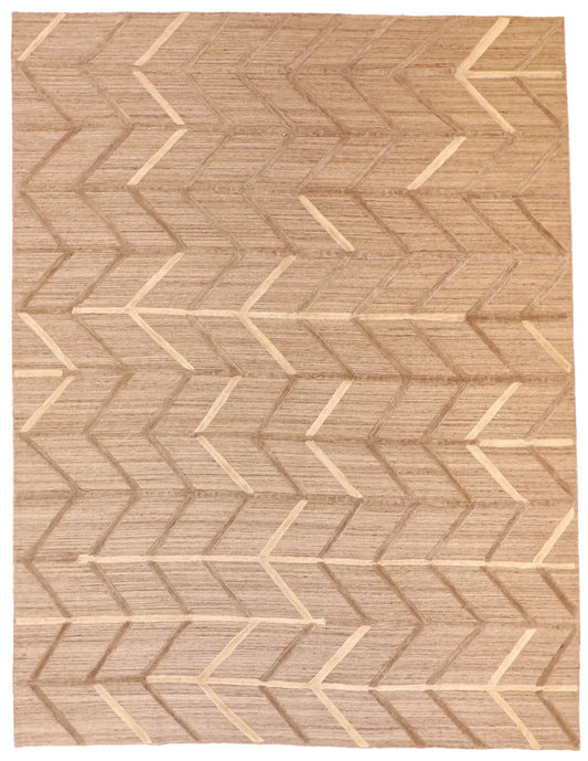 9 x12 - Modern Fine/Silk All Over Rectangle - Hand Knotted Rug